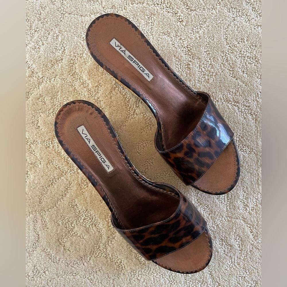 Via Spiga Tortise Platform Sandals